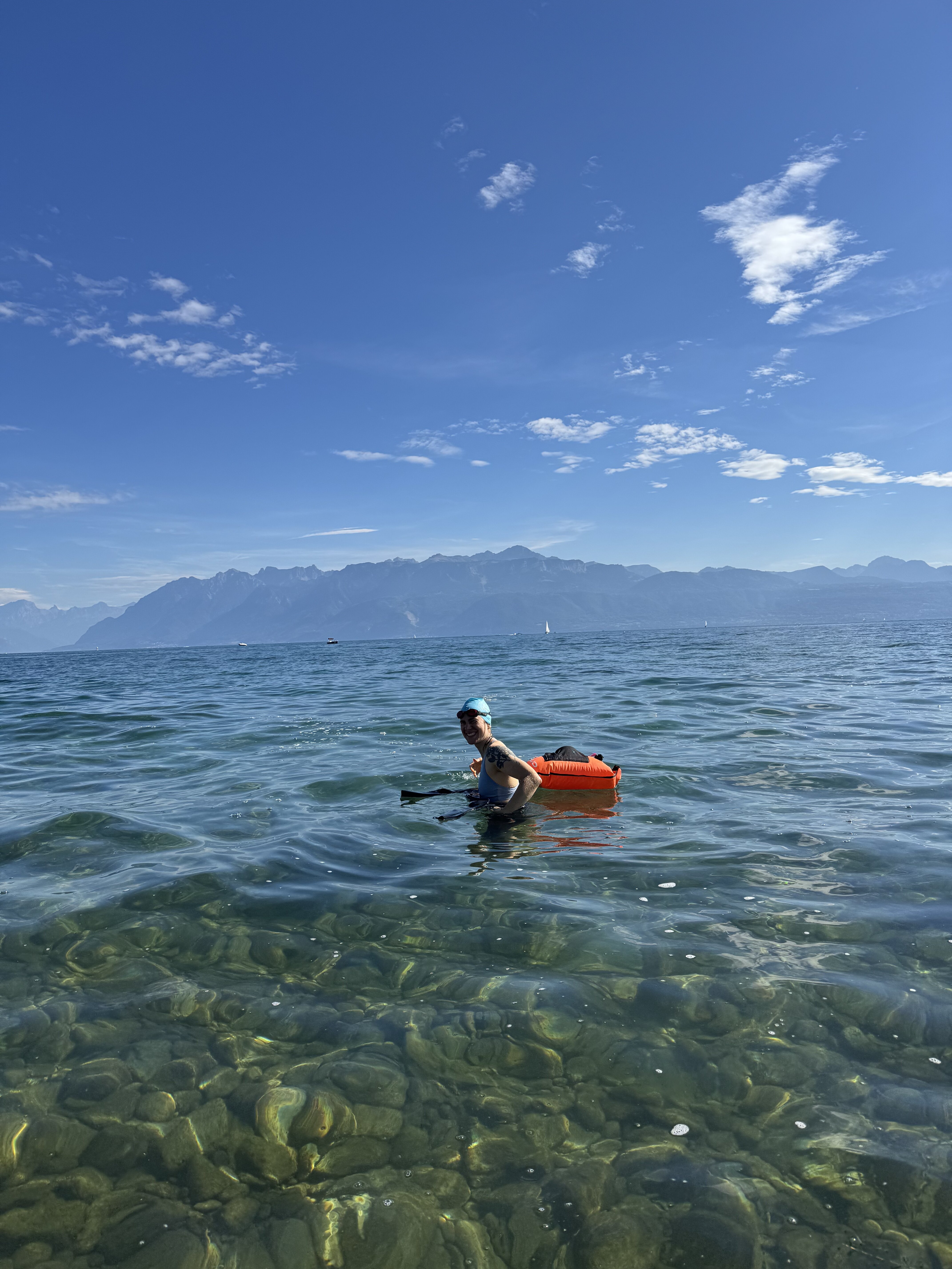 Natation en eau libre sur le lac Léman